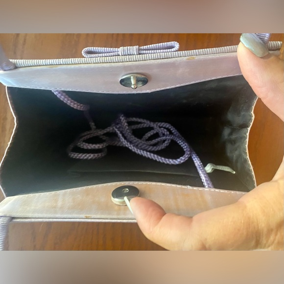 Satin Tote In Lavender Small - Picture 8 of 8